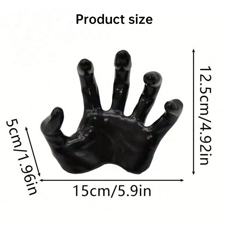Gothic Halloween Indoor Decor: 12-Pack Bat Sticker Wall Hangings (Spooky Hands & Lit Candles)