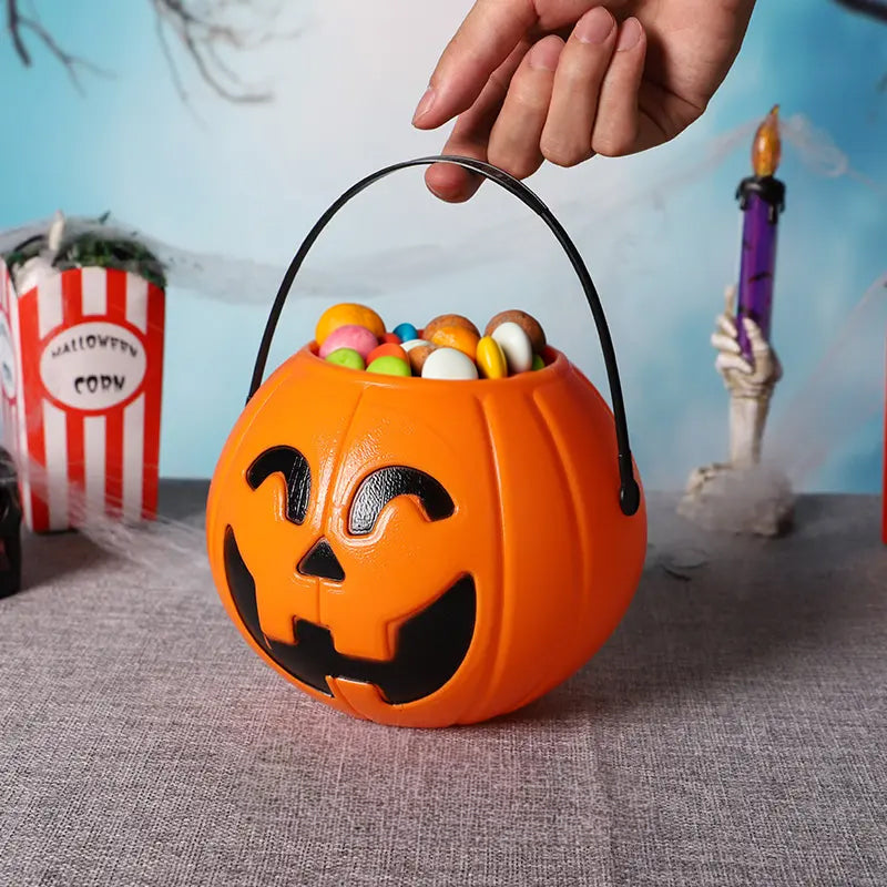 3 Pack 7 Inch Halloween Pumpkin Buckets