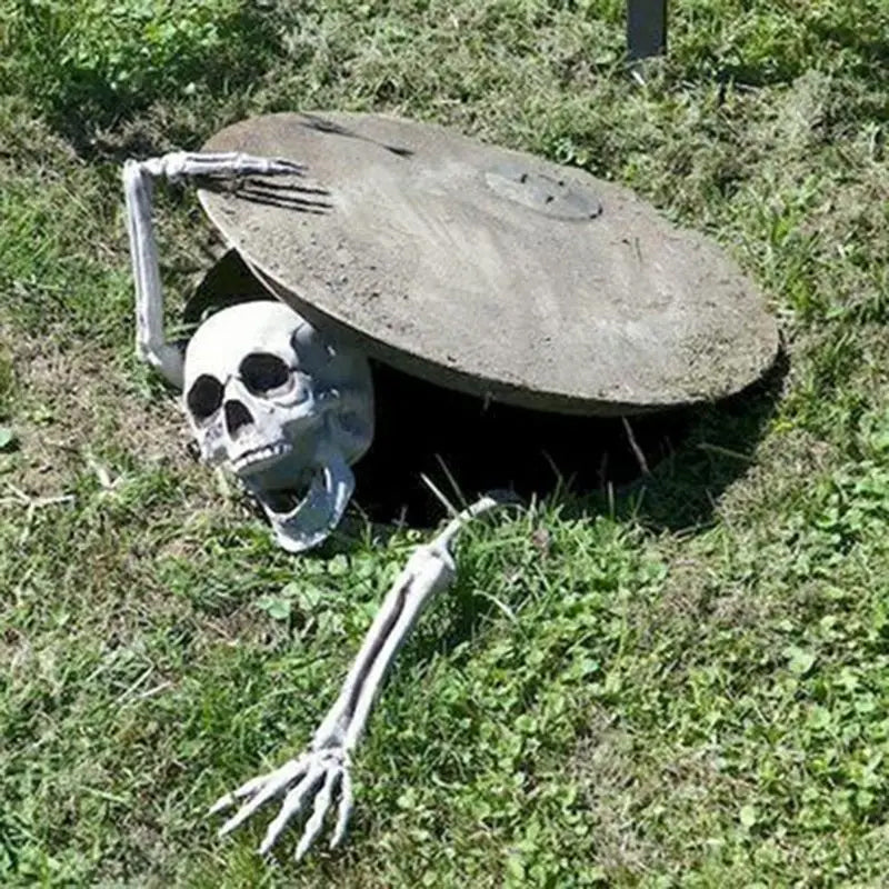 Realistic Skull & Skeleton Stake For Halloween