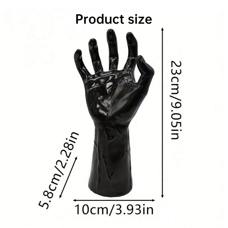 Gothic Halloween Indoor Decor: 12-Pack Bat Sticker Wall Hangings (Spooky Hands & Lit Candles)