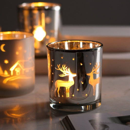 Silver Deer Candle Holder