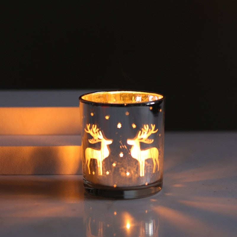 Silver Deer Candle Holder