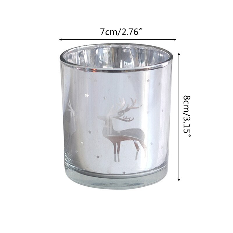 Silver Deer Candle Holder
