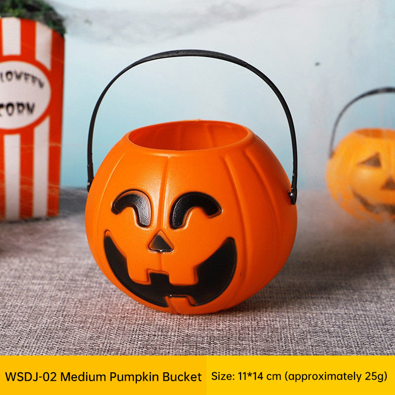 3 Pack 7 Inch Halloween Pumpkin Buckets