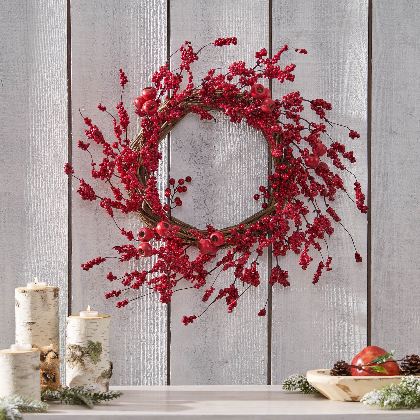 23.5” Mixed Berry Wreath