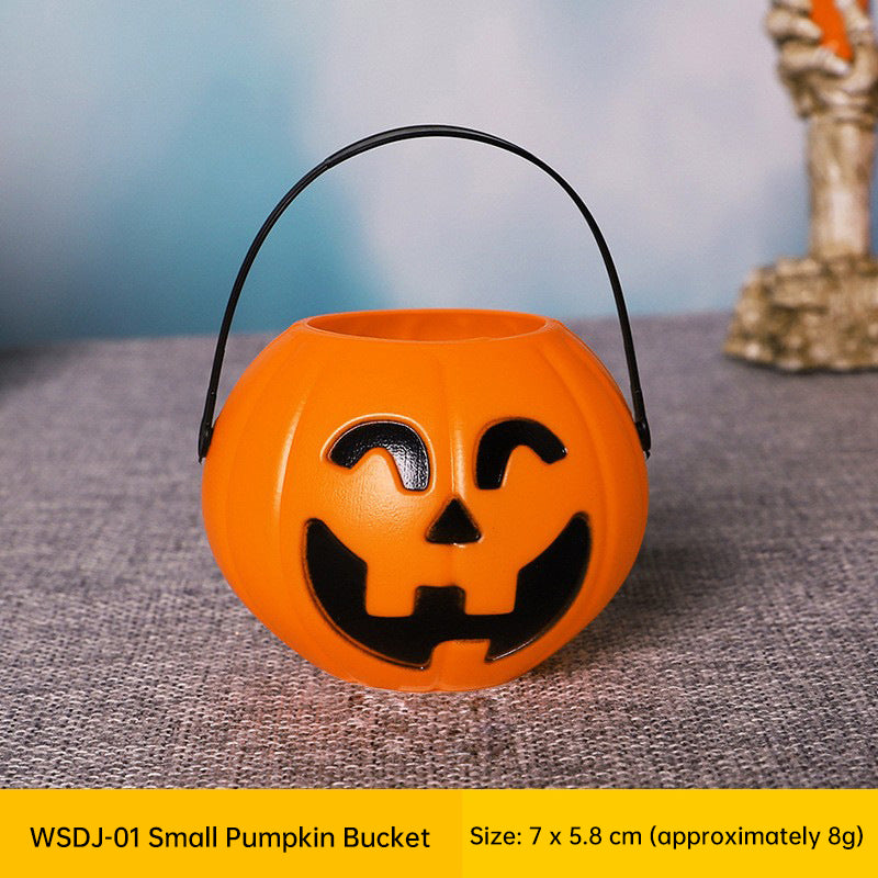 3 Pack 7 Inch Halloween Pumpkin Buckets