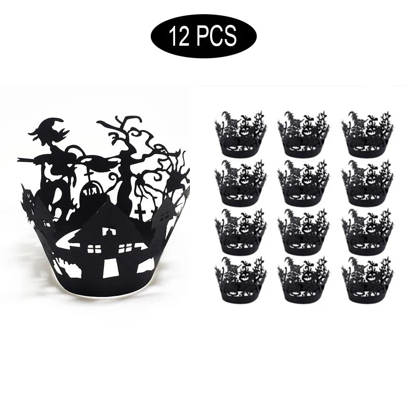 12 Set Halloween Cupcake Wrappers